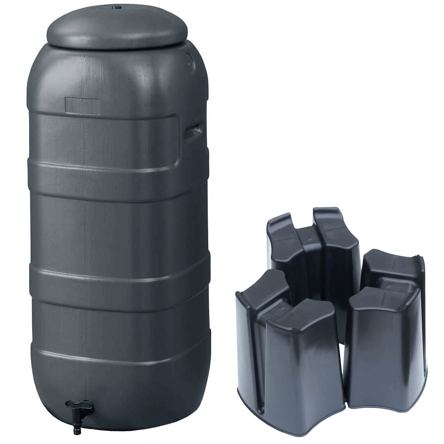 Harcostar - Regenton Rainsaver Antraciet 100 liter + Voet