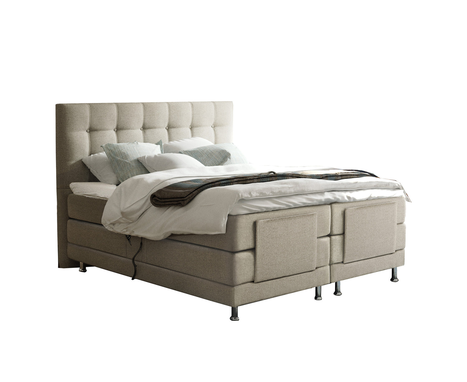 Elektrische Boxspring Arizona Compleet - beige
