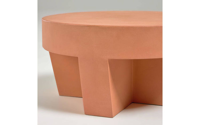 Kave Home - Vilena koffietafel terracotta Ø 60 cm
