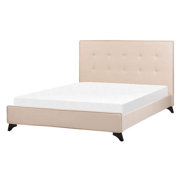 Beliani-AMBASSADOR -Tweepersoonsbed-Beige-140 x 200 cm-Polyester