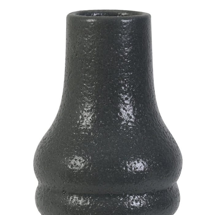 Light & Living Vaas Neroli - Zwart - Keramiek - 13x40x13cm (BxHxD)