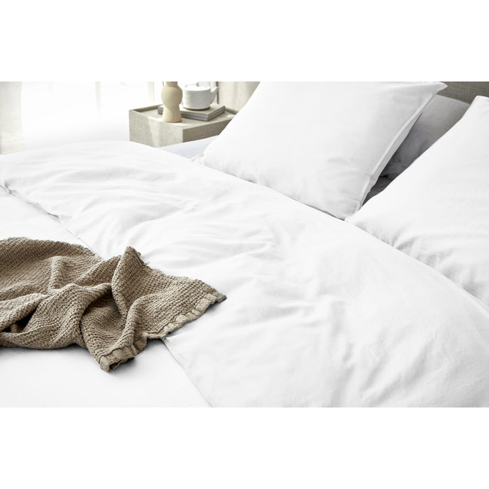 Dreamers Den gewassen Katoen Satijn TC300 White - 140x260cm