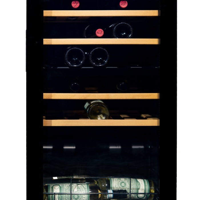 Vinata Cristallo wijnkoelkast - vol glazen deur - 33 flessen