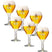 Leffe Bierglazen op Voet 33cl - 6 stuks - Bier Glas - Bolle Vorm