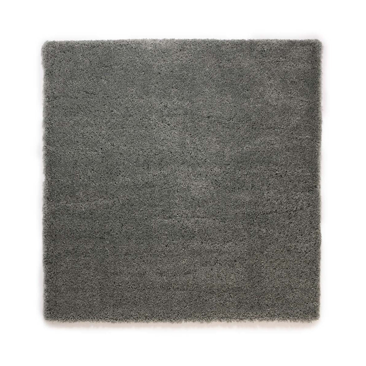 Tapeso Vierkant hoogpolig vloerkleed - Cozy Shaggy - grijs - 240x240