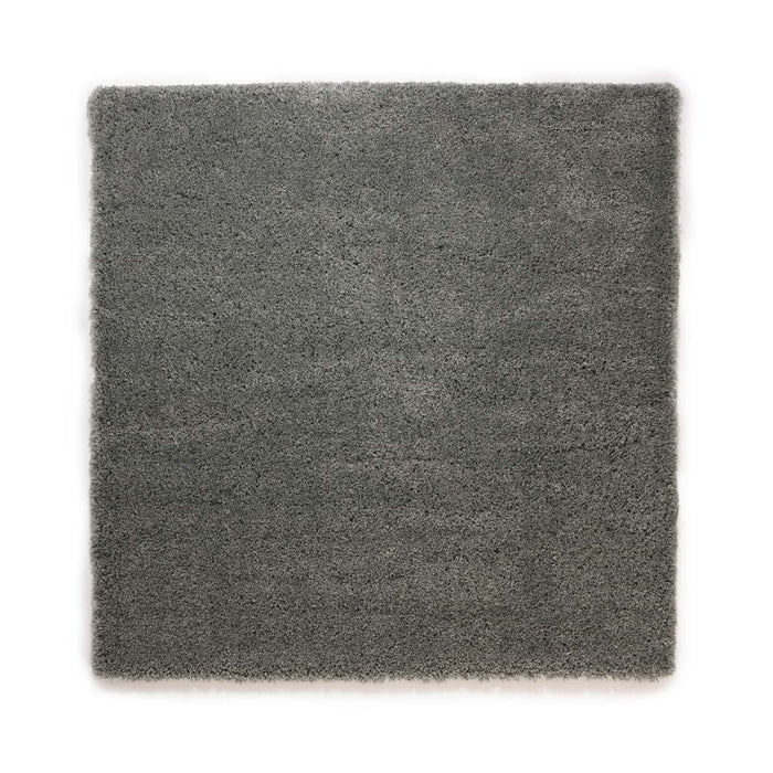 Tapeso Vierkant hoogpolig vloerkleed - Cozy Shaggy - grijs - 240x240