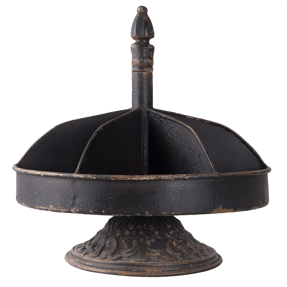 Clayre & Eef Etagère Ø 30x30 cm Zwart IJzer