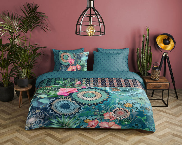 Hip Dekbedovertrek Katoen Satijn Valdez - petrol