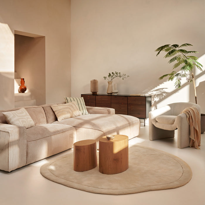 by fonQ Dice Bijzettafel Set van 2 - Ovaal - Wild Oak