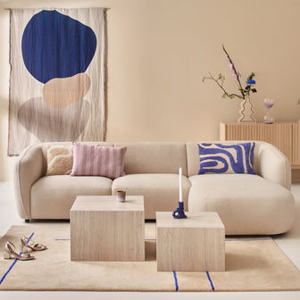 by fonQ Soft Hoekbank met Chaise Longue Rechts - Bouclé - Crème