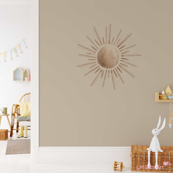 LM Baby Art Sunny Bloom collectie muursticker zon boho stijl 60x60cm