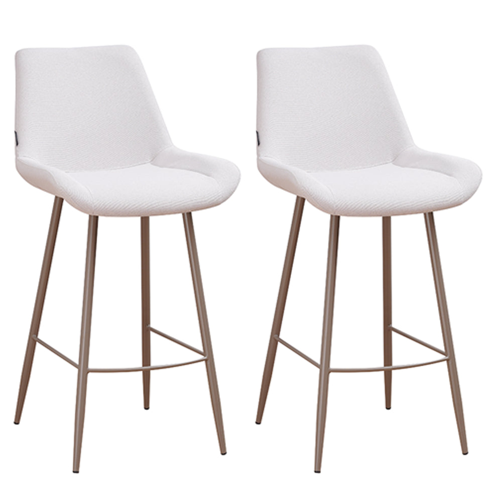 Bronx71 Scandinavische barkruk Maud gerecyclede stof off white 74 cm -