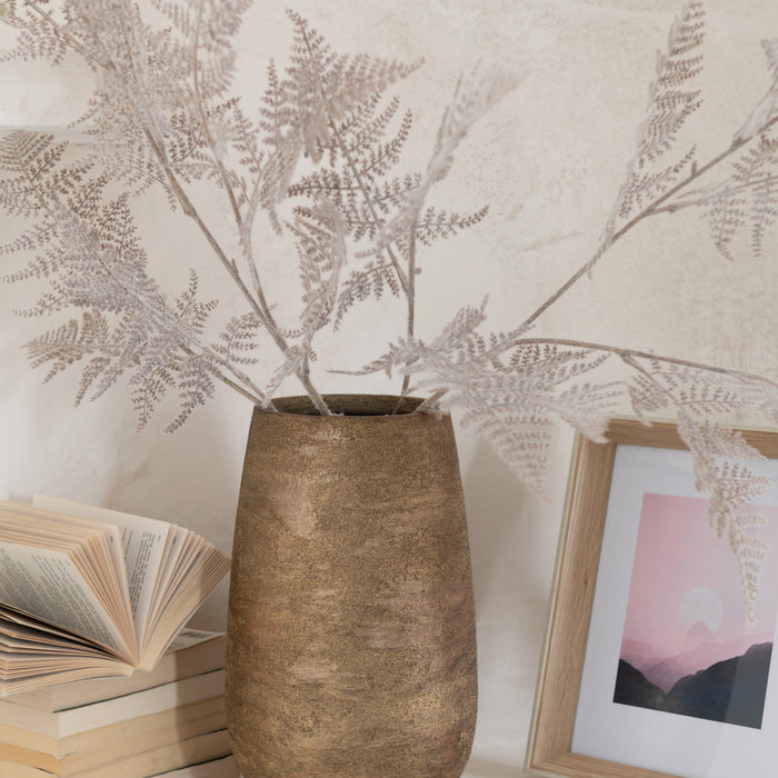 J-Line vaas Oneffen - keramiek - goud - small - Ø 12.4 cm