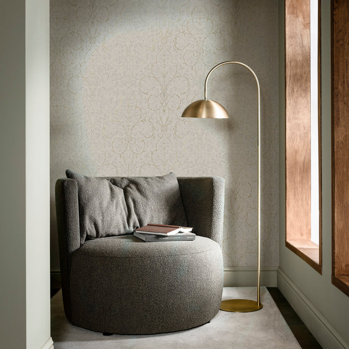 vtwonen vliesbehang Classic Curl Light Grey Lichtgrijs