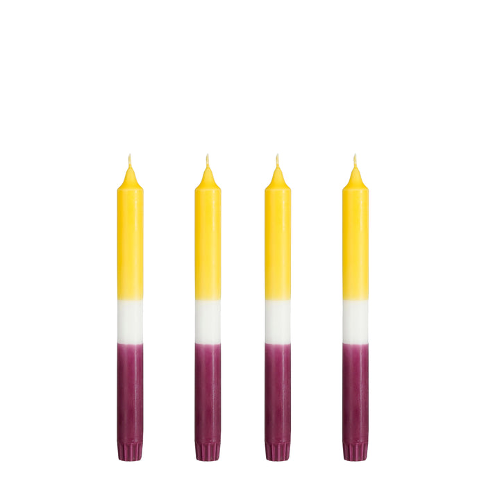 Mica Decorations Dip-dye Dinerkaars - Set van 4 - H25 cm - Geel