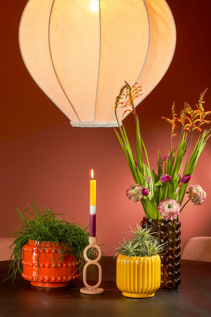 Mica Decorations Dip-dye Dinerkaars - Set van 4 - H25 cm - Geel