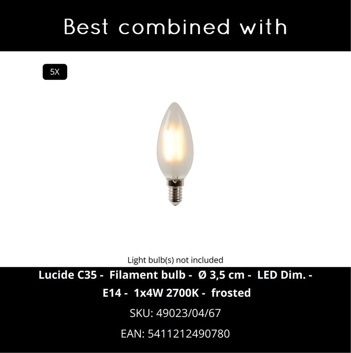 Lucide ARABESQUE Kroonluchter - Transparant