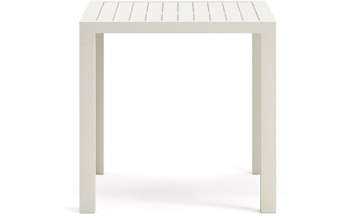 Kave Home - Culip buitentafel in aluminium met witte afwerking 77 x 77
