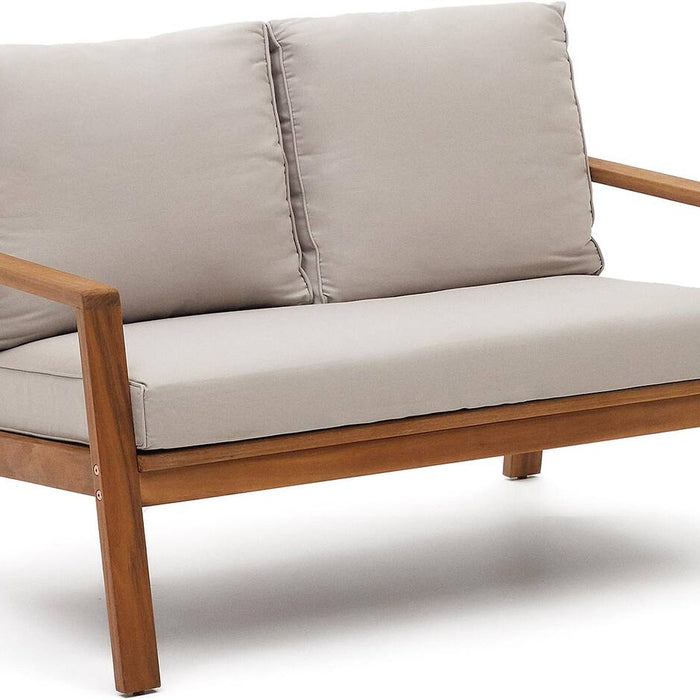 Kave Home - Set Frares van 2-zitsbank, 2 fauteuils en salontafel in