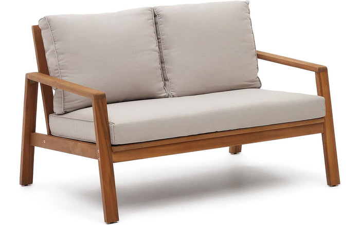 Kave Home - Set Frares van 2-zitsbank, 2 fauteuils en salontafel in