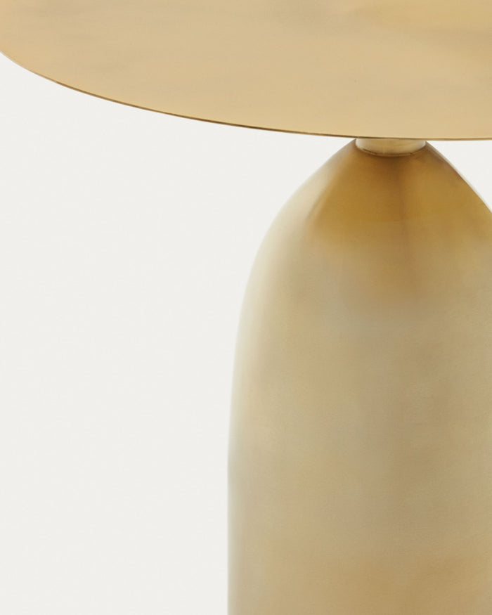 Kave Home - Matilda metalen bijzettafel met gouden afwerking, Ø 48 cm