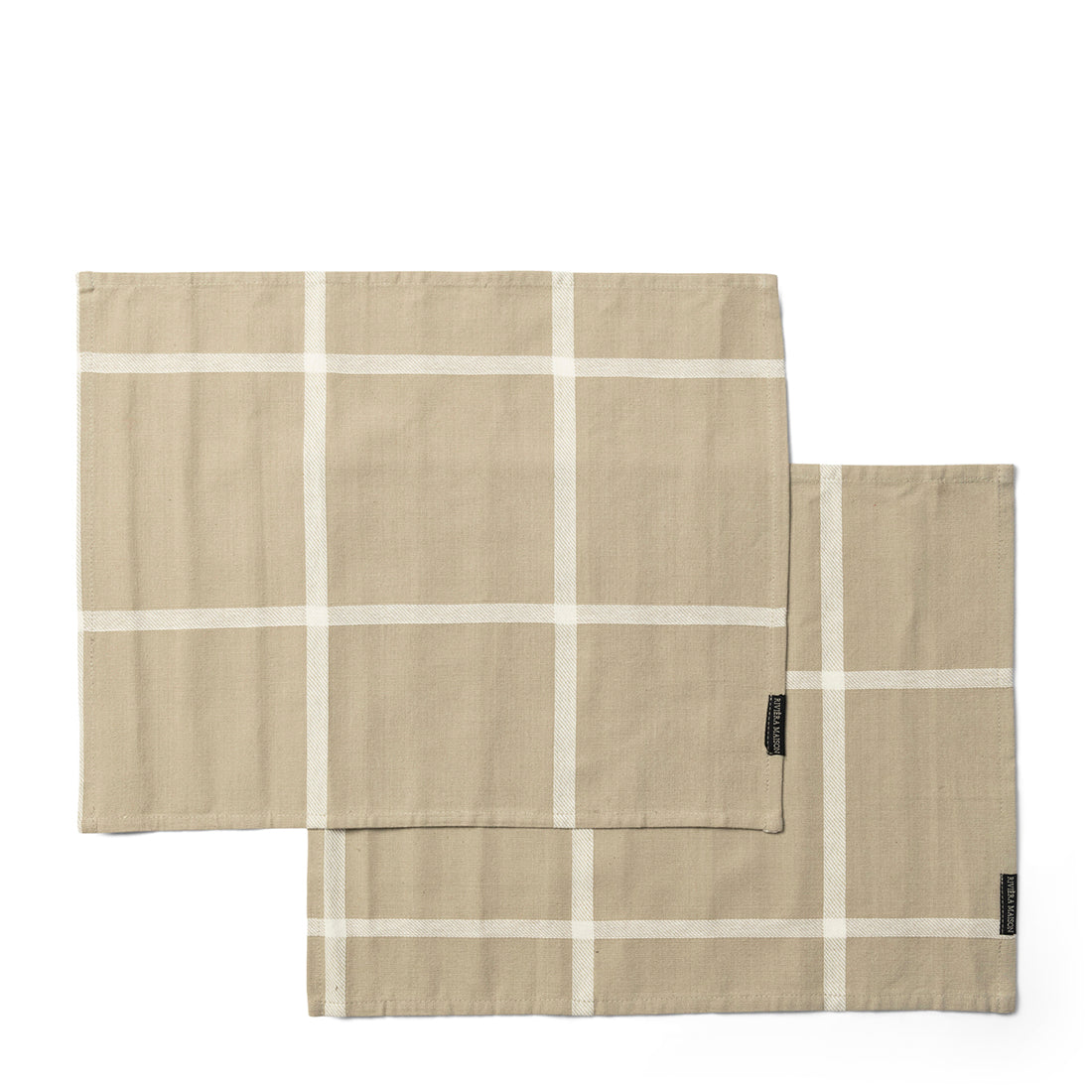 Riviera Maison Textielen placemat beige, Placemats - Classic set van 2