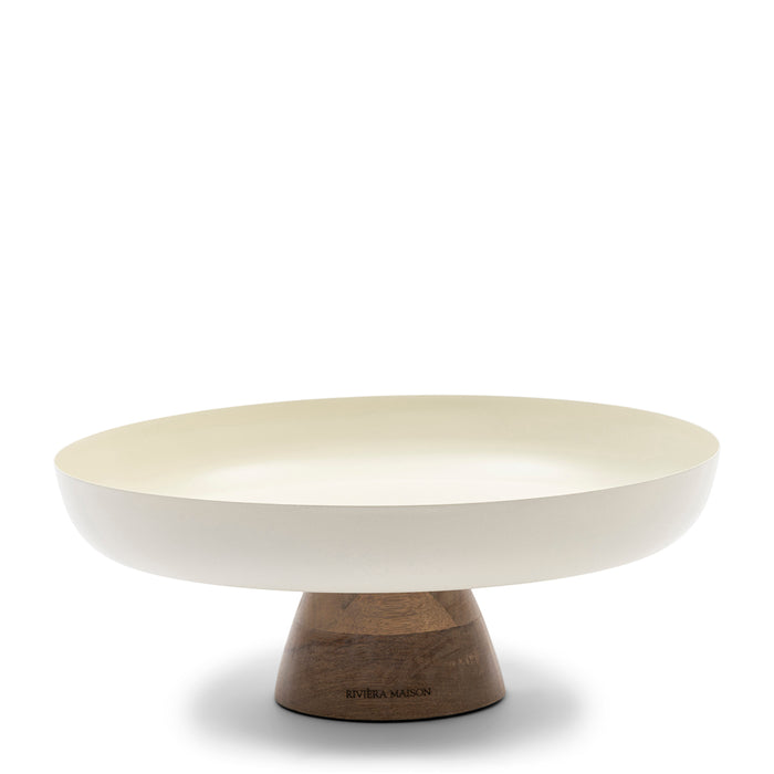 Riviera Maison Decoratieschaal Wit, Plateau met voet - Narvik