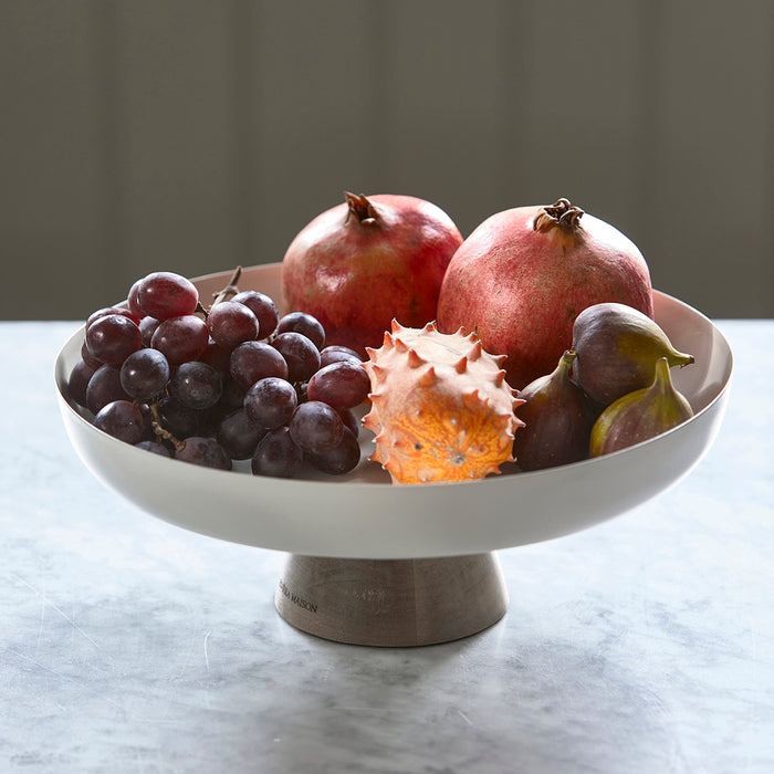 Riviera Maison Decoratieschaal Wit, Plateau met voet - Narvik