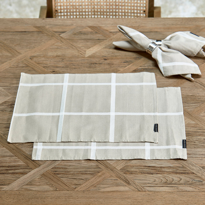 Riviera Maison Textielen placemat beige, Placemats - Classic set van 2