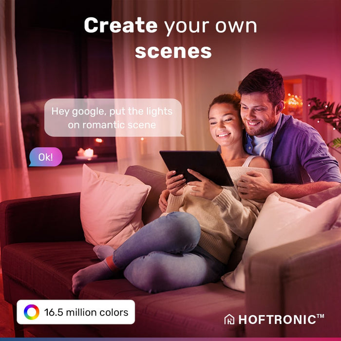 HOFTRONIC 10x GU10 Smart LED lamp 120° WiFi + Bluetooth RGBWW