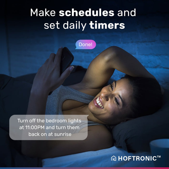 HOFTRONIC 10x GU10 Smart LED lamp 120° WiFi + Bluetooth RGBWW