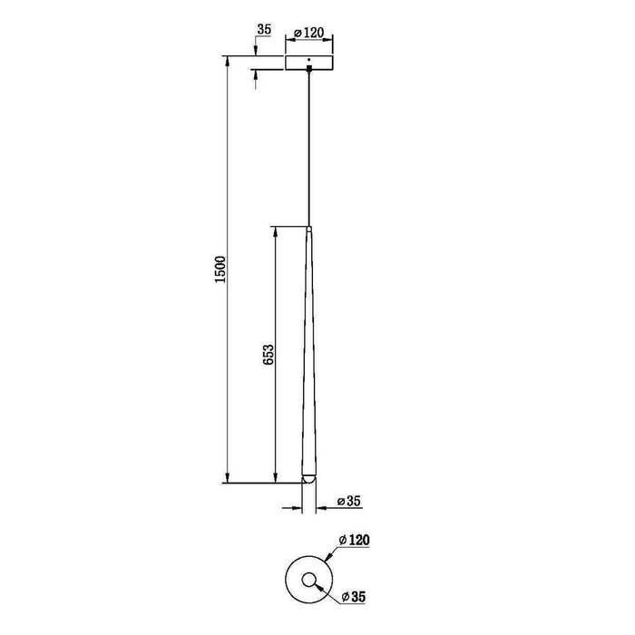 Maytoni - Hanglamp Cascade Zwart Ø 3,5 cm  .