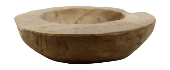 Fruitschaal medium - ø28-35x10 - Naturel - Teak