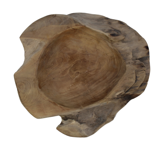 Fruitschaal medium - ø28-35x10 - Naturel - Teak