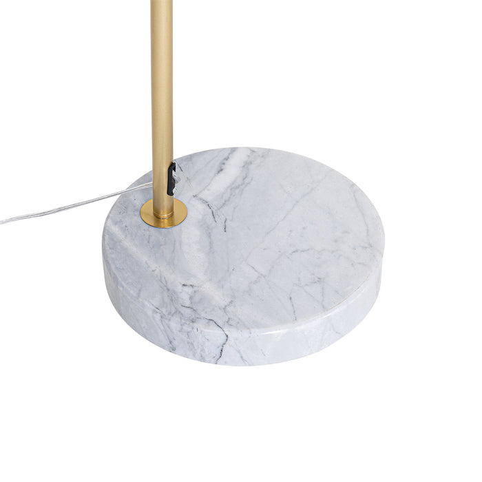 QAZQA Moderne booglamp messing met helder glas - Arc