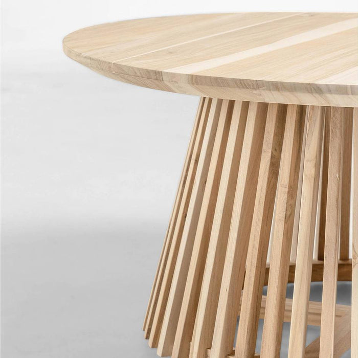 Kave Home Jeanette Salontafel - Ø 80 cm - Massief Teakhout - Naturel