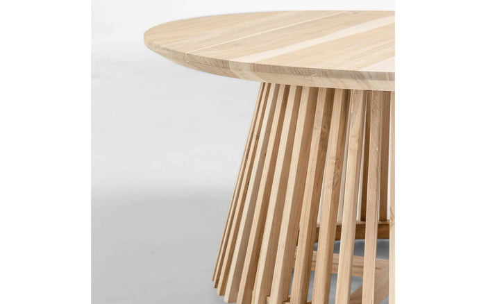 Kave Home Jeanette Salontafel - Ø 80 cm - Massief Teakhout - Naturel