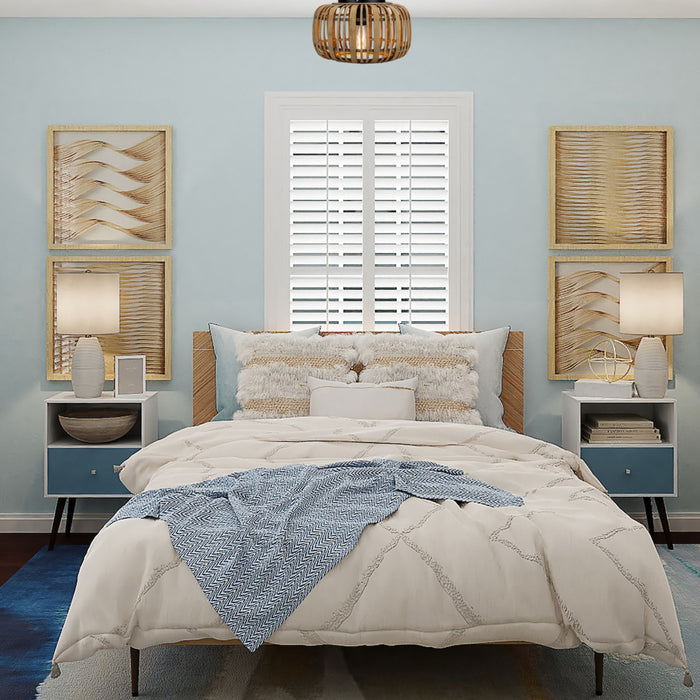 Block Ibiza Plafondlamp- Ø32cm - E27 - Rotan