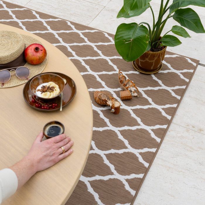 Studio M PERSIAN Dubbelzijdig Buitenkleed - 190x280 cm - Beige|Bruin