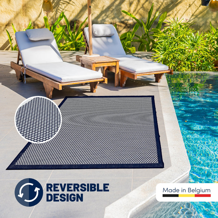 Studio M LUXURY Dubbelzijdig Buitenkleed - 160x220 cm - Donkerblauw