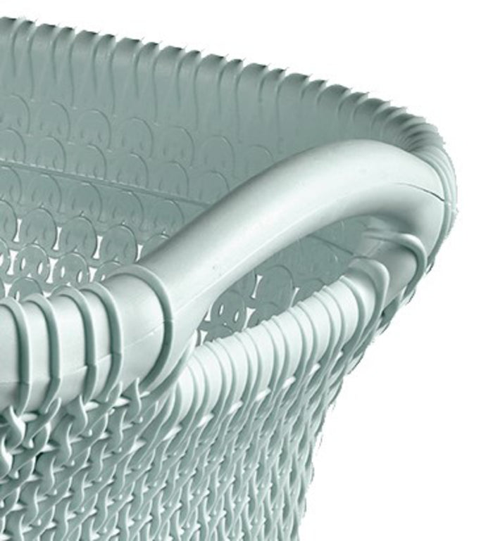 Curver Knit Wasmand met deksel - 57 l - Set van 2 - Misty Blue