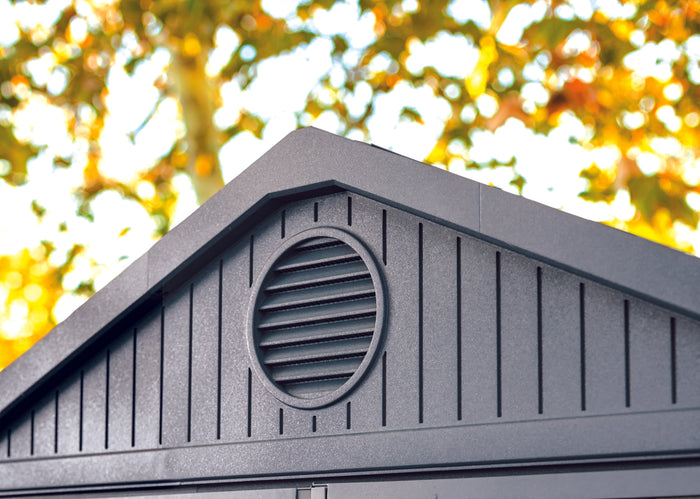 Keter Darwin 64 Tuinhuis met ramen - 190x122x221 cm - Grijs