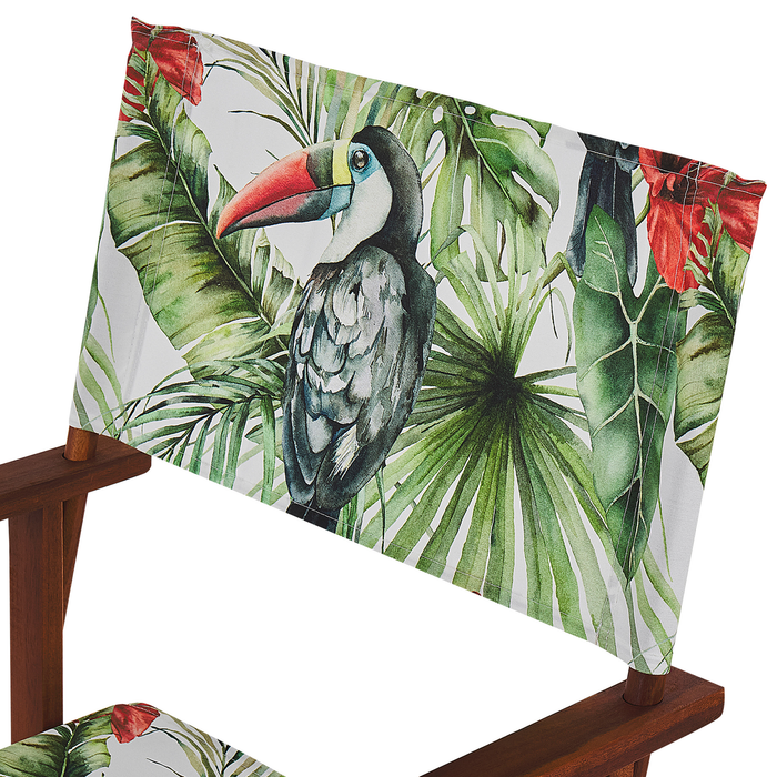 Beliani - CINE - Tuinstoel set van 2 - Groen|Grijs|Toekan - Polyester