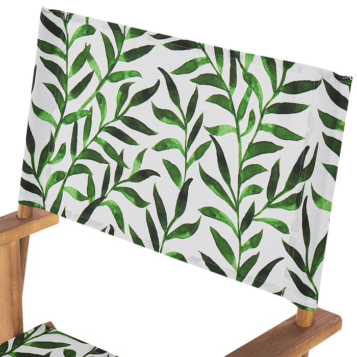 Beliani-CINE -Tuinstoel set van 2-Lichthout|Grijs|Blad-Polyester