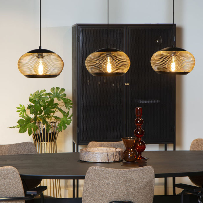 Lucide LUCAS Hanglamp 3xE27 - Mat Goud | Messing