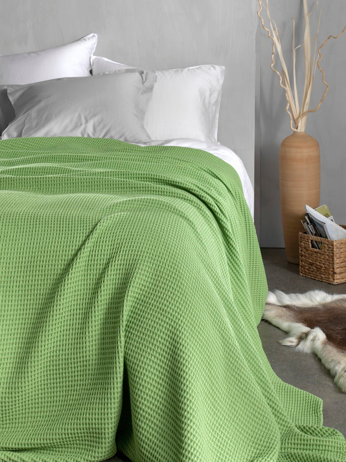 Heckett Lane Wafel Plaid - Apple Green