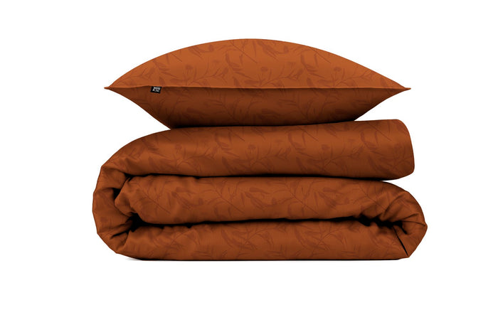 Zo Home Dekbedovertrek Katoen Satijn Fiori di - copper orange