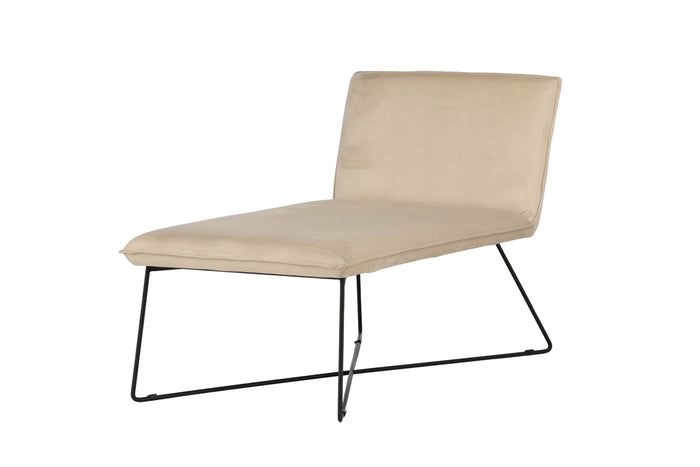 Hioshop X-lounge bank dagbed velours beige.