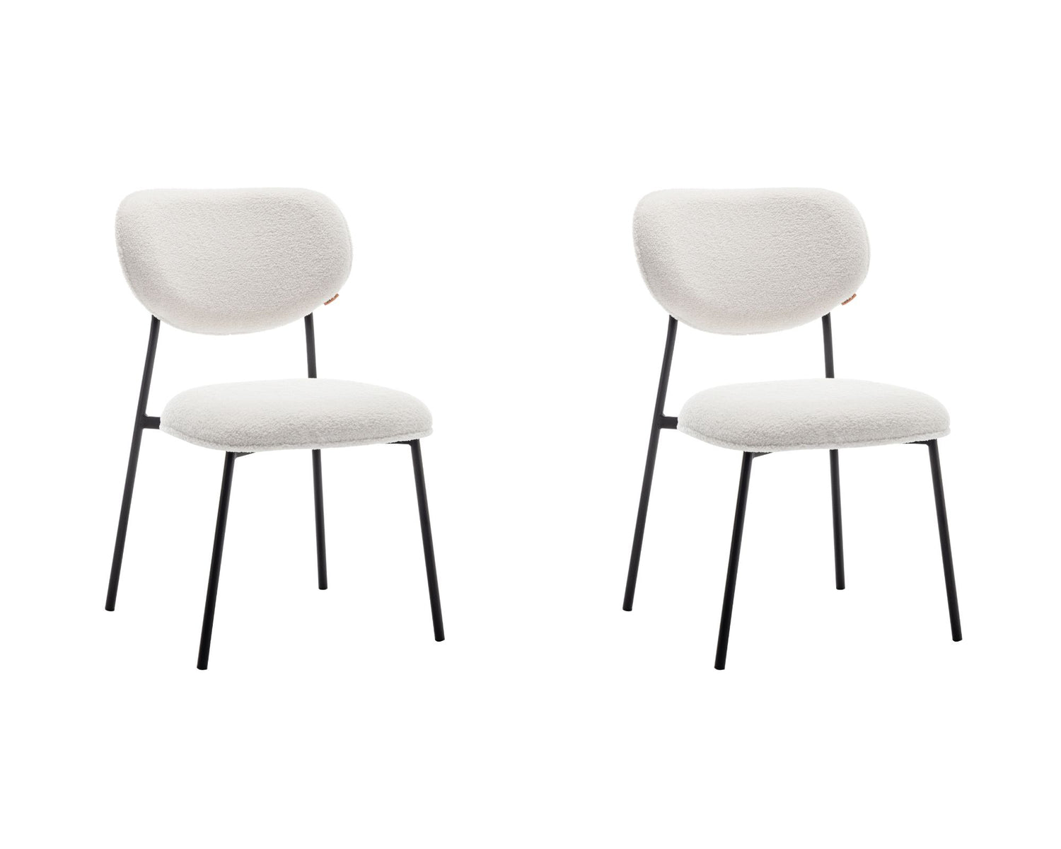 Furnihaus Eetkamerstoel Amalia Teddy Creme Set van 2