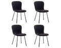 Furnihaus Eetkamerstoelen Set van 4 - Luca - Teddy - Zwart